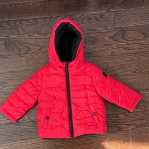 Michael Kors Red Puffer Jacket with Black Lining 18months